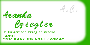 aranka cziegler business card